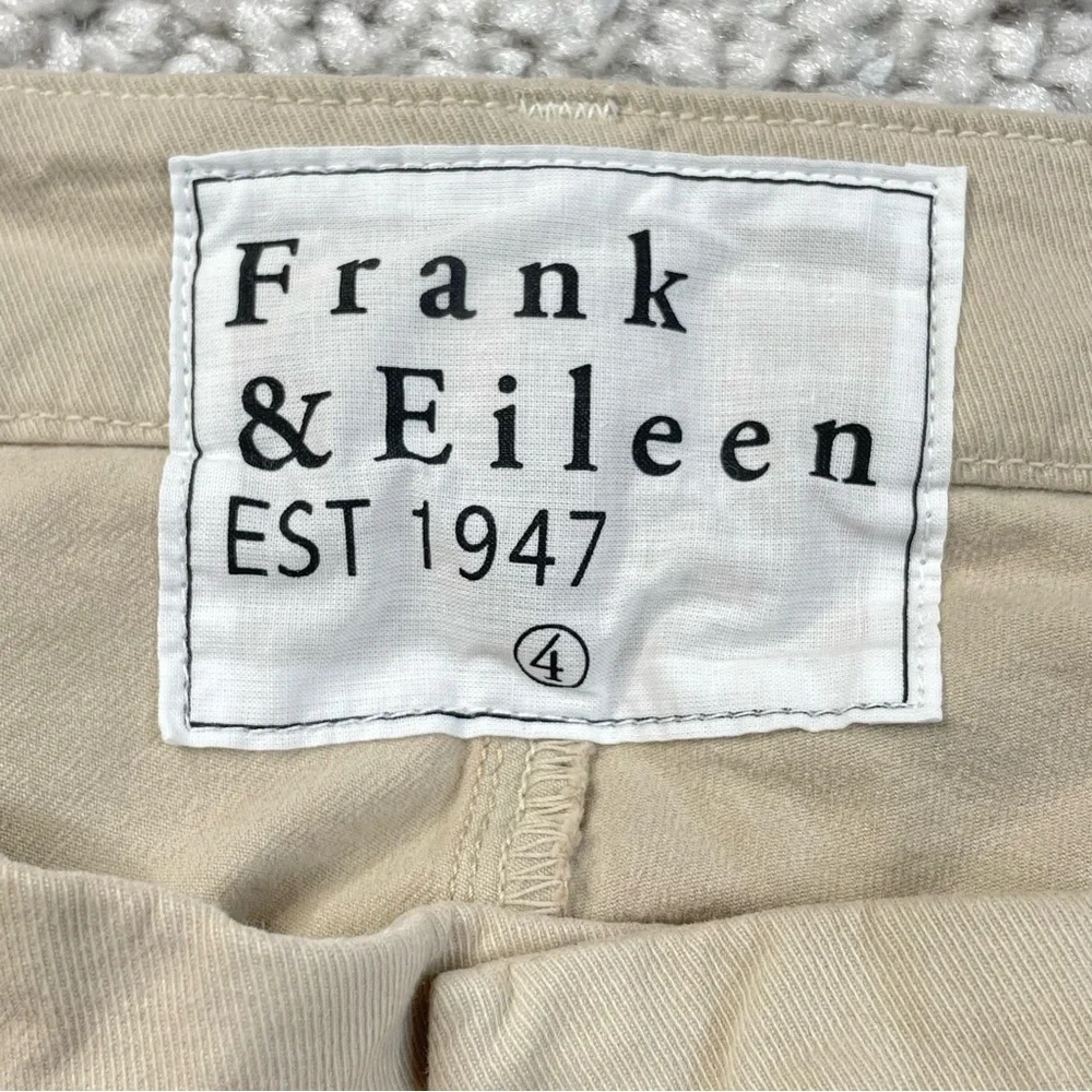 Frank & Eileen Foxrock Cropped Ankle Taper Jogger Pants Khaki Stretch Pockets 4